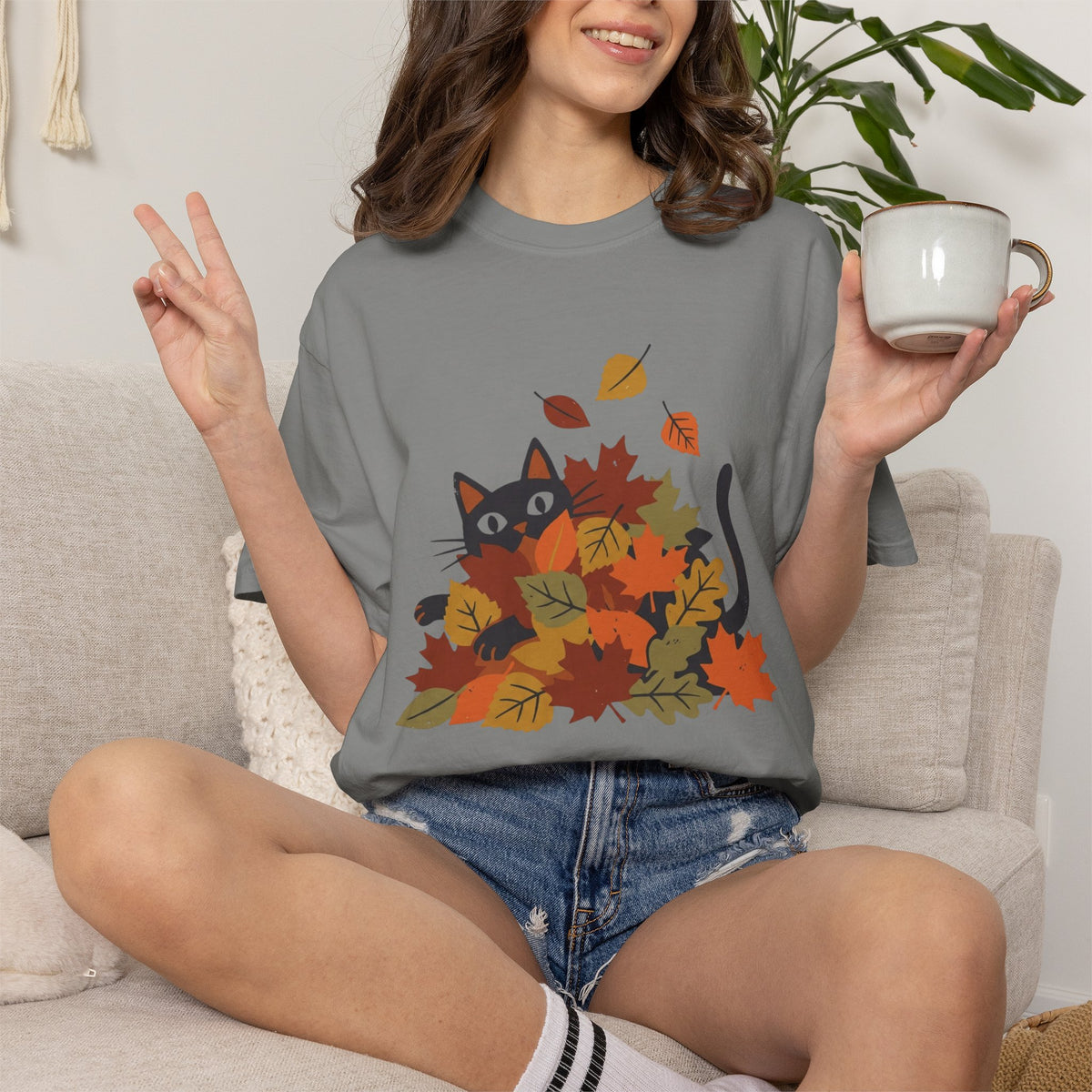 Autumn Leaf Pile Ambush T-Shirt
