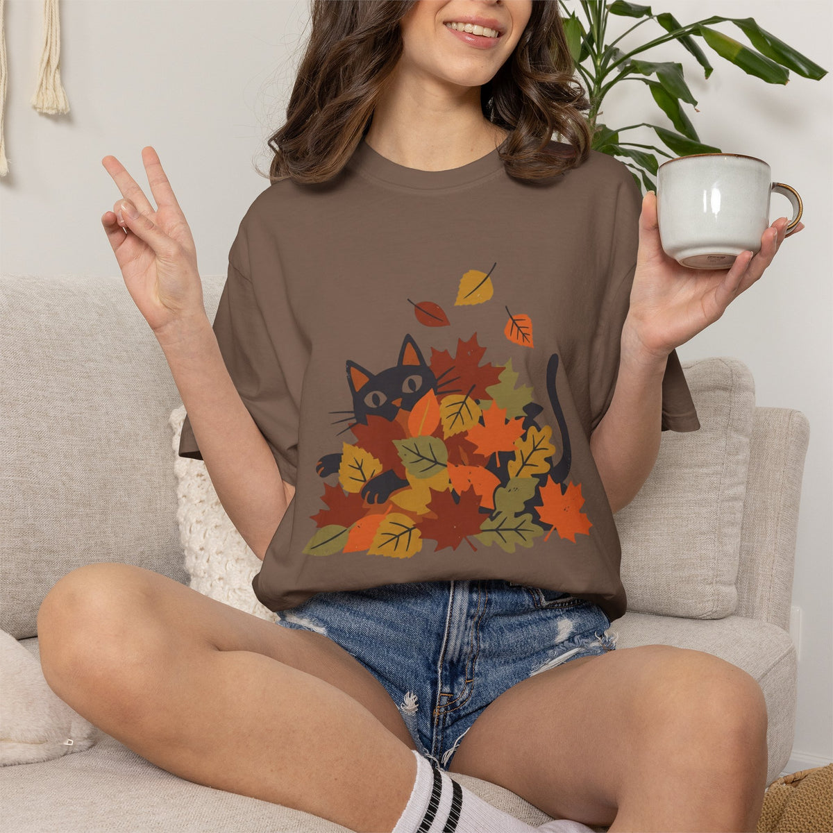 Autumn Leaf Pile Ambush T-Shirt