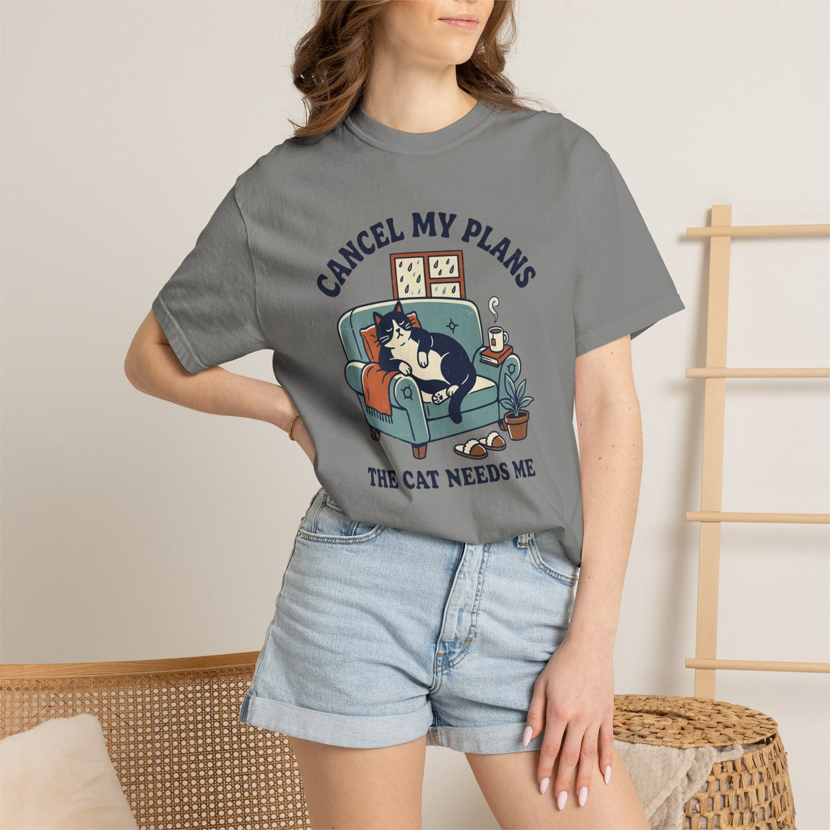 Cancel My Plans the Cat Needs Me T-Shirt