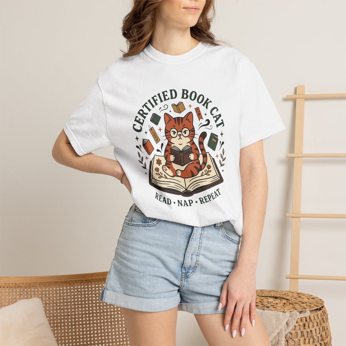 Certified Book Cat T-Shirt