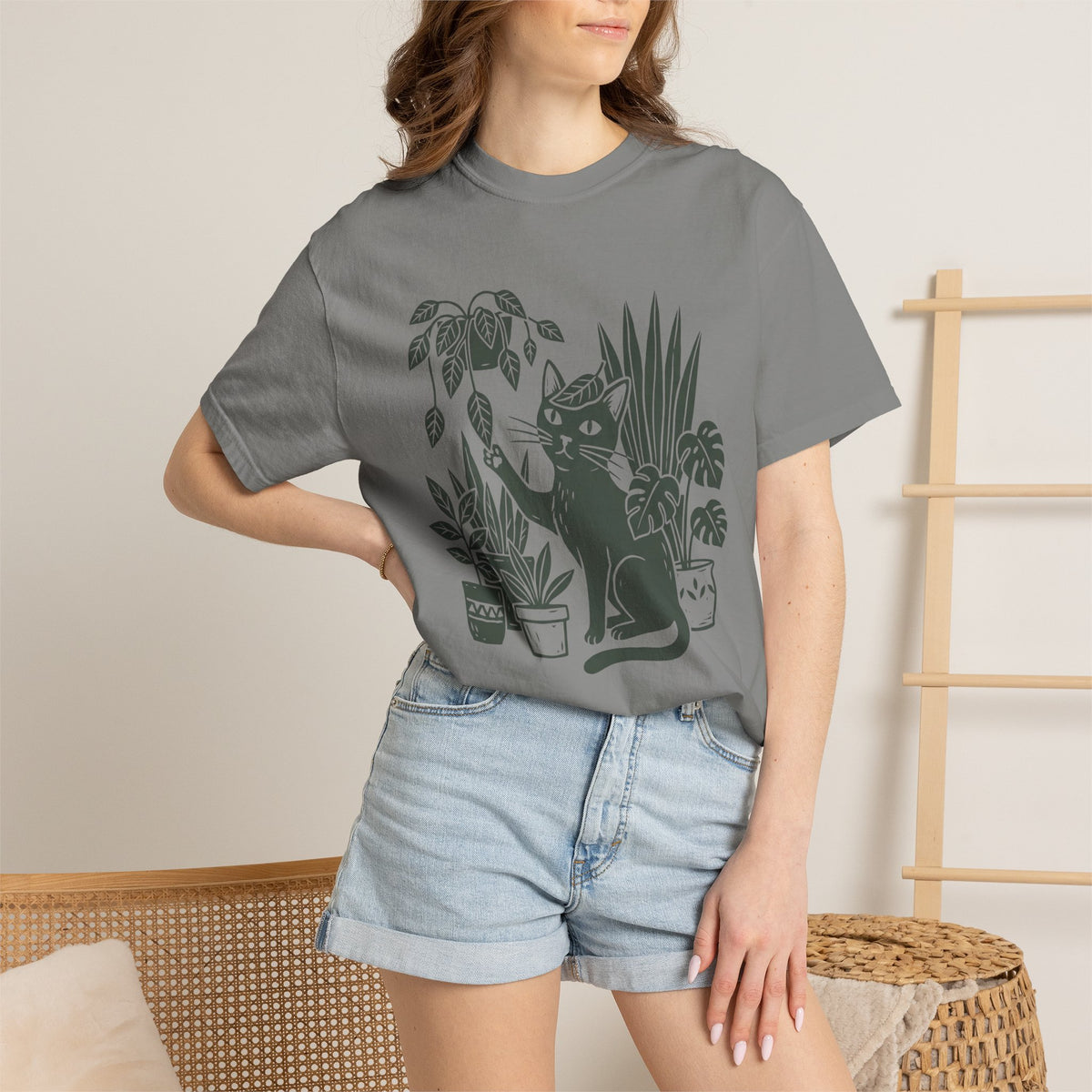 Cat & Houseplants T-Shirt