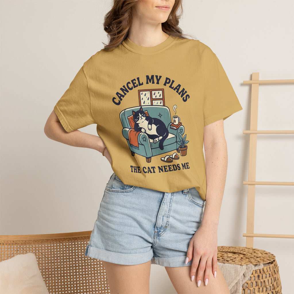 Cancel My Plans the Cat Needs Me T-Shirt