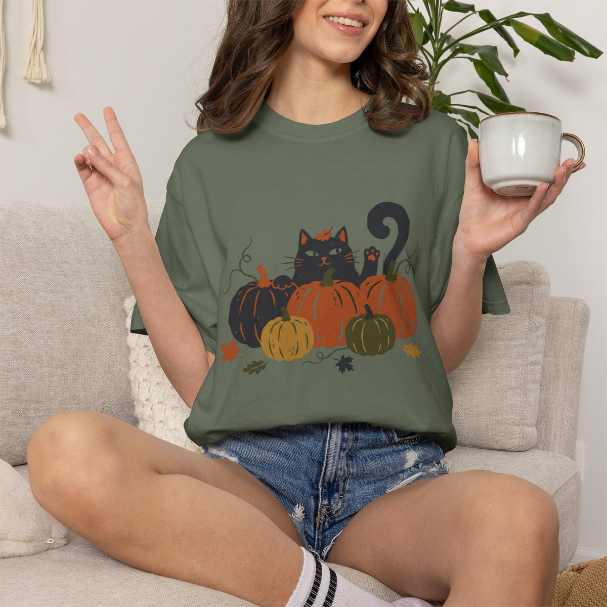 Pumpkin Patch Cat T-Shirt