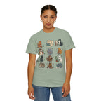 Cozy Hobby Cat Grid T-Shirt