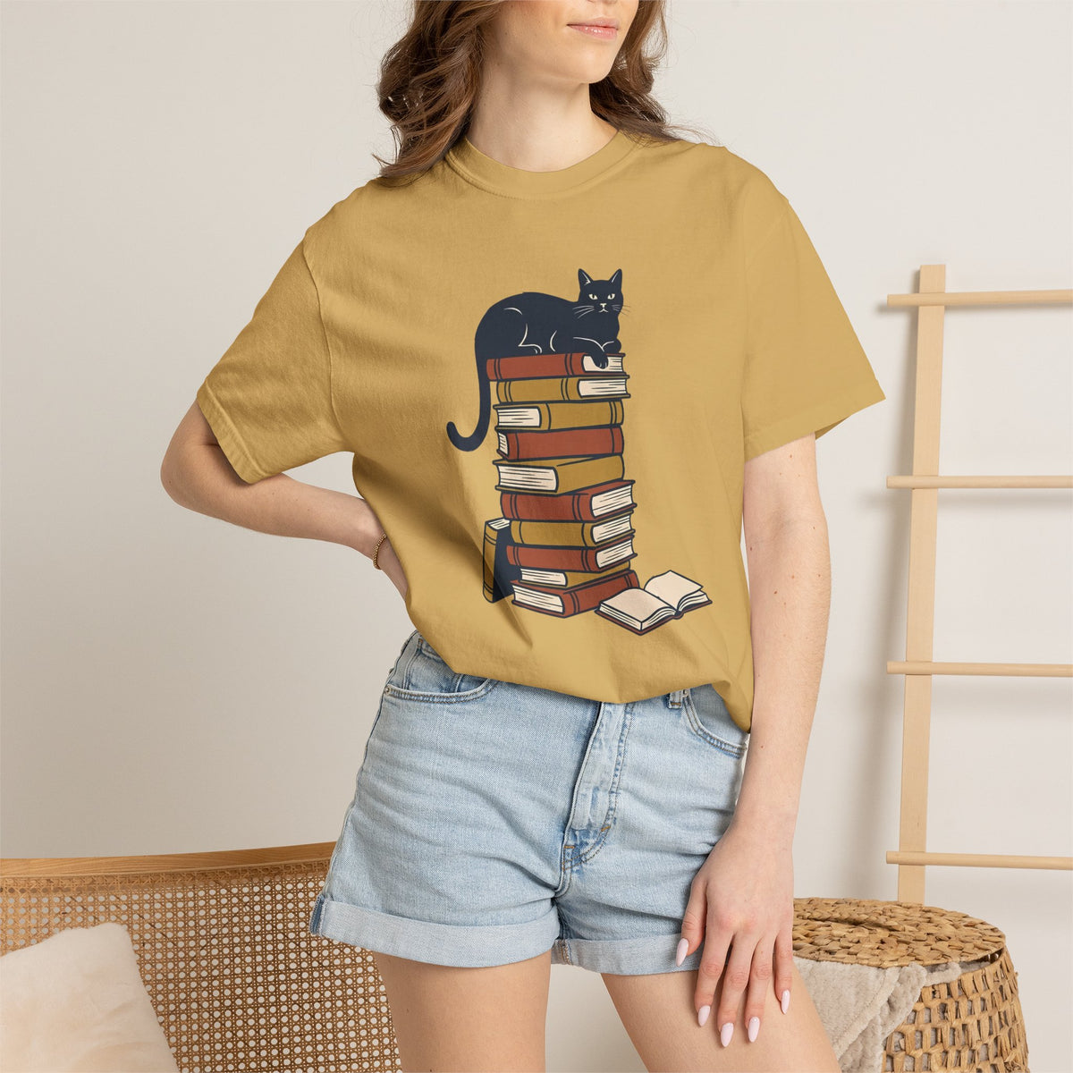 Orange & Gold Book Stack T-Shirt
