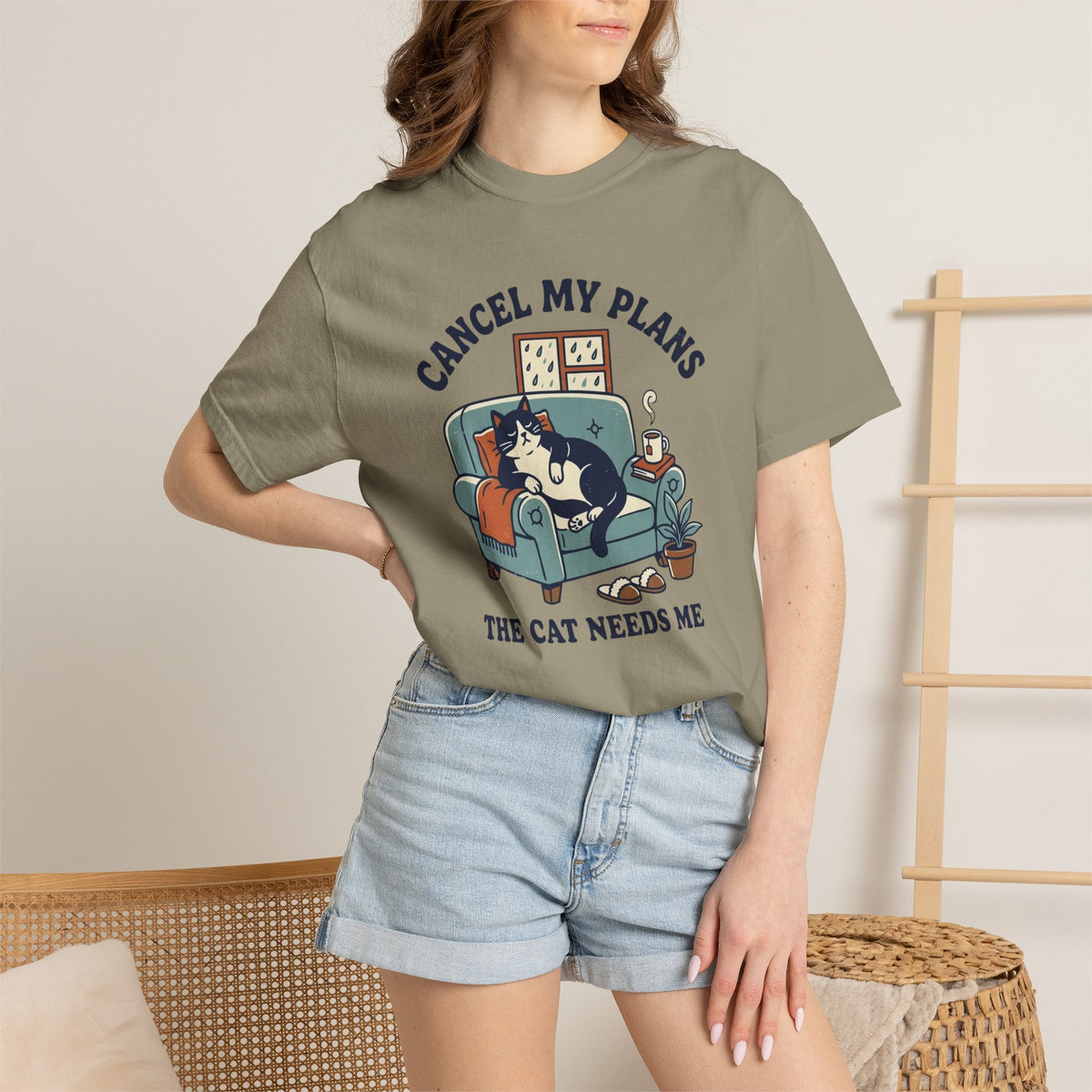 Cancel My Plans the Cat Needs Me T-Shirt