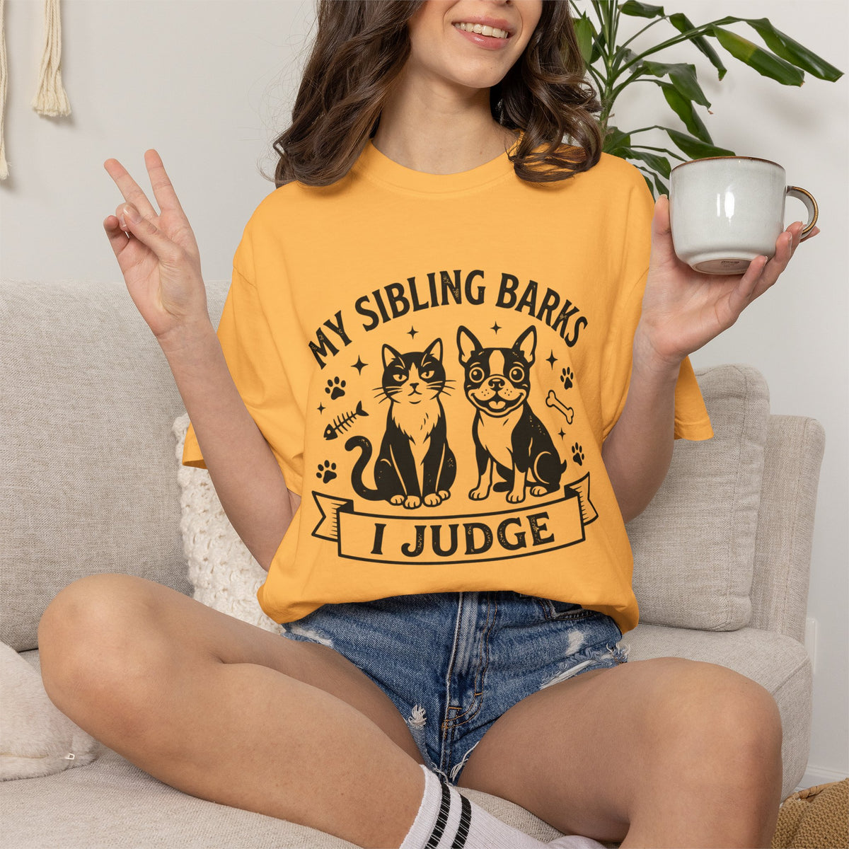 Tuxedo Cat Judges Boston Terrier T-Shirt