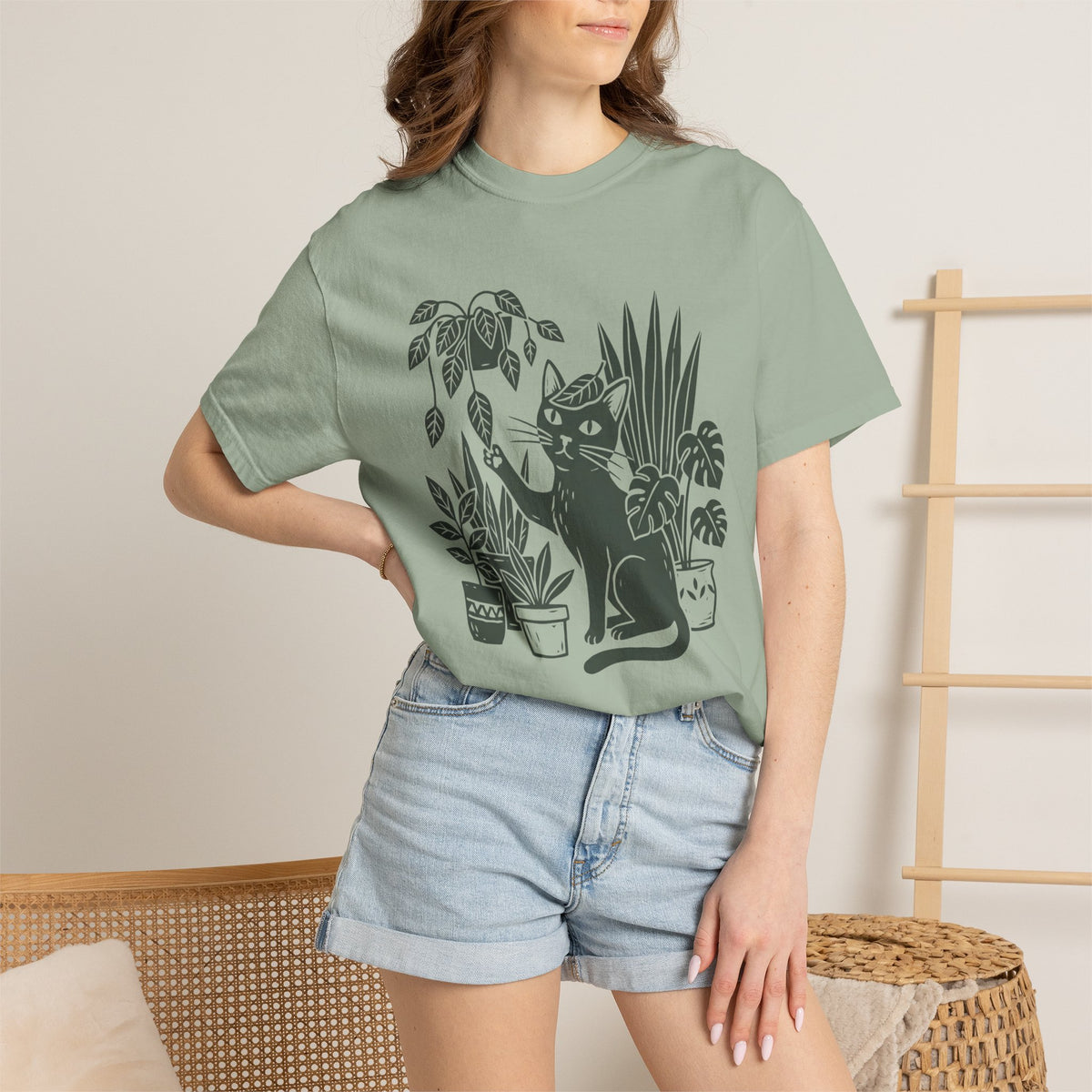 Cat & Houseplants T-Shirt
