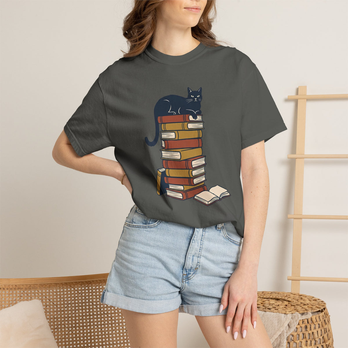 Orange & Gold Book Stack T-Shirt