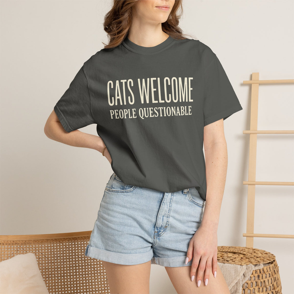 Cats Welcome, People Questionable T-Shirt