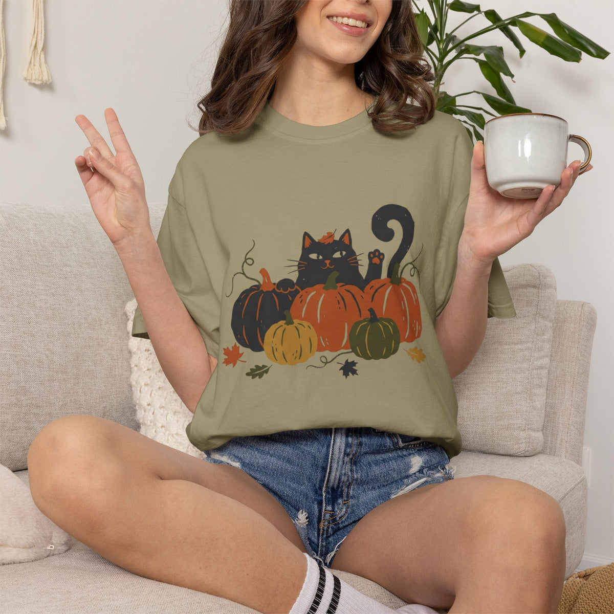 Pumpkin Patch Cat T-Shirt