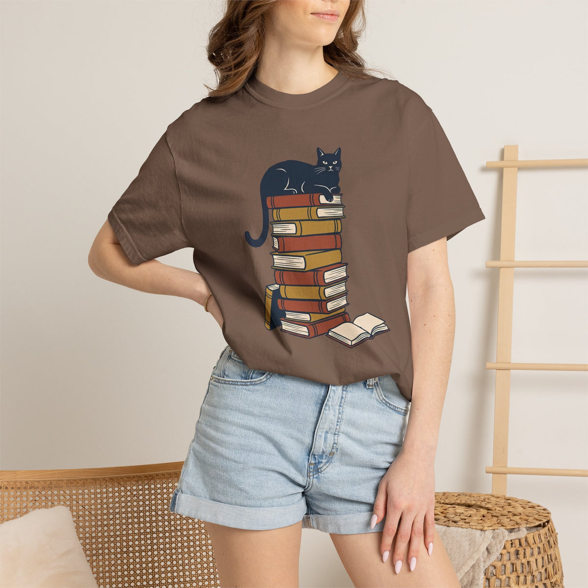 Orange & Gold Book Stack T-Shirt