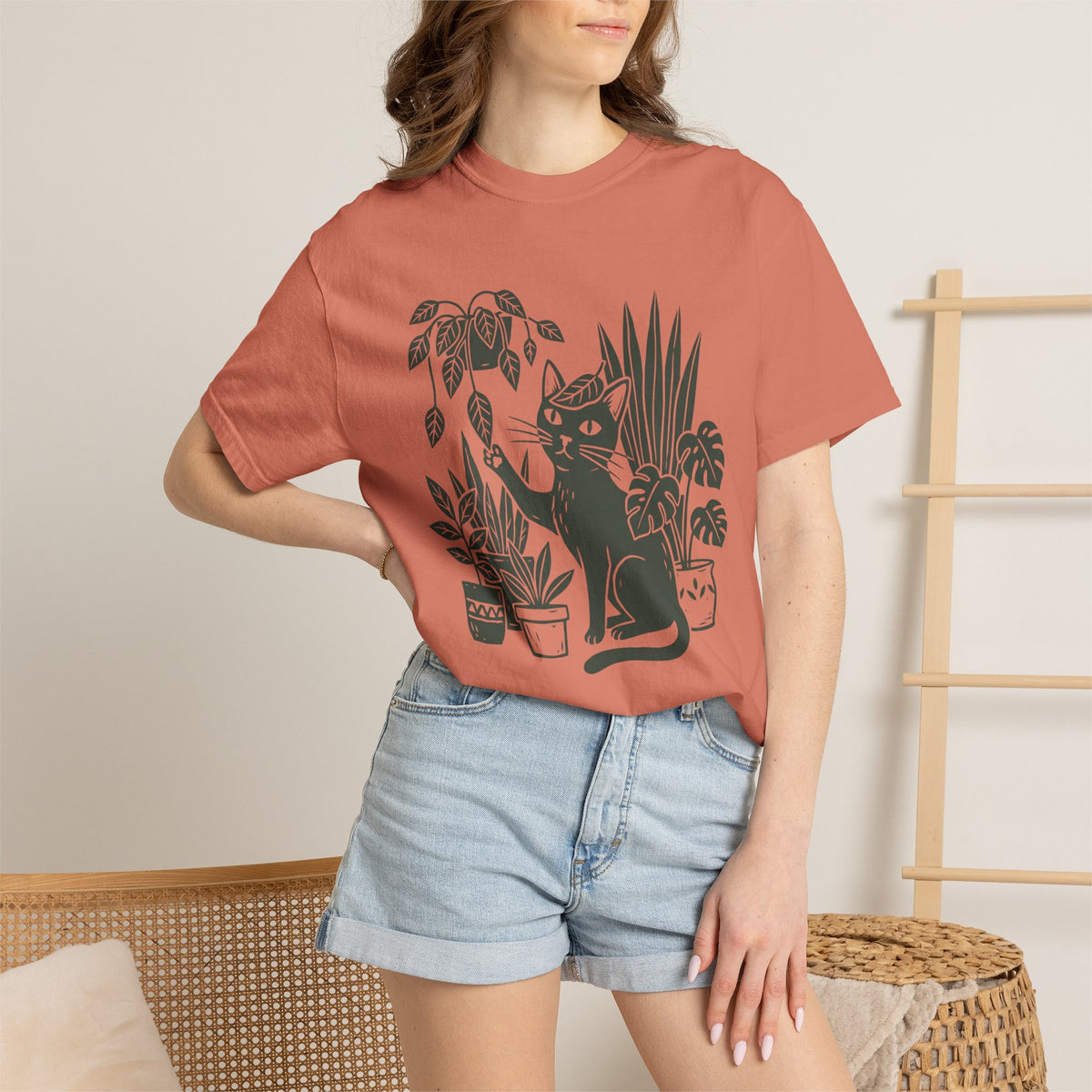 Cat & Houseplants T-Shirt