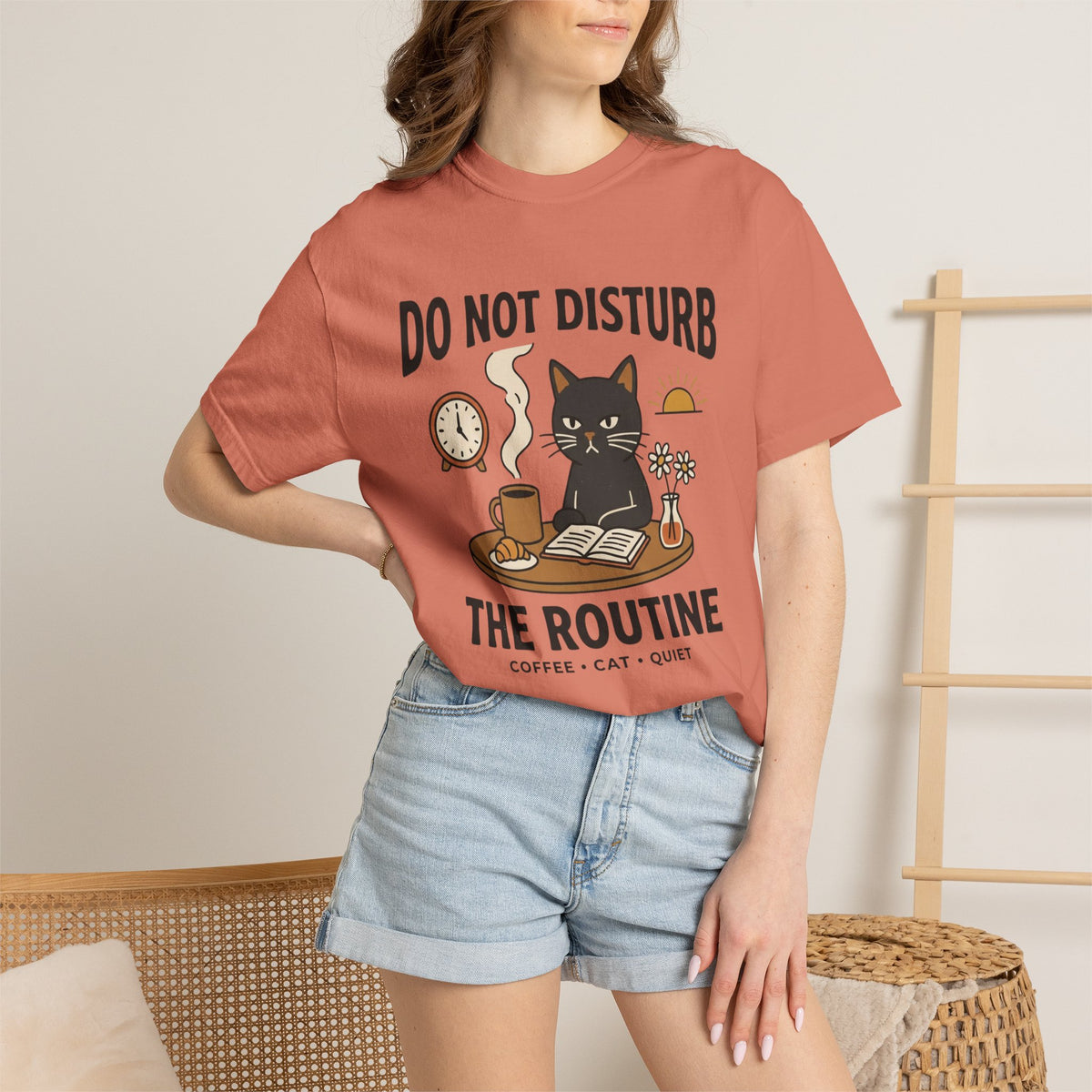 Do NOT Disturb the Routine Cat T-Shirt