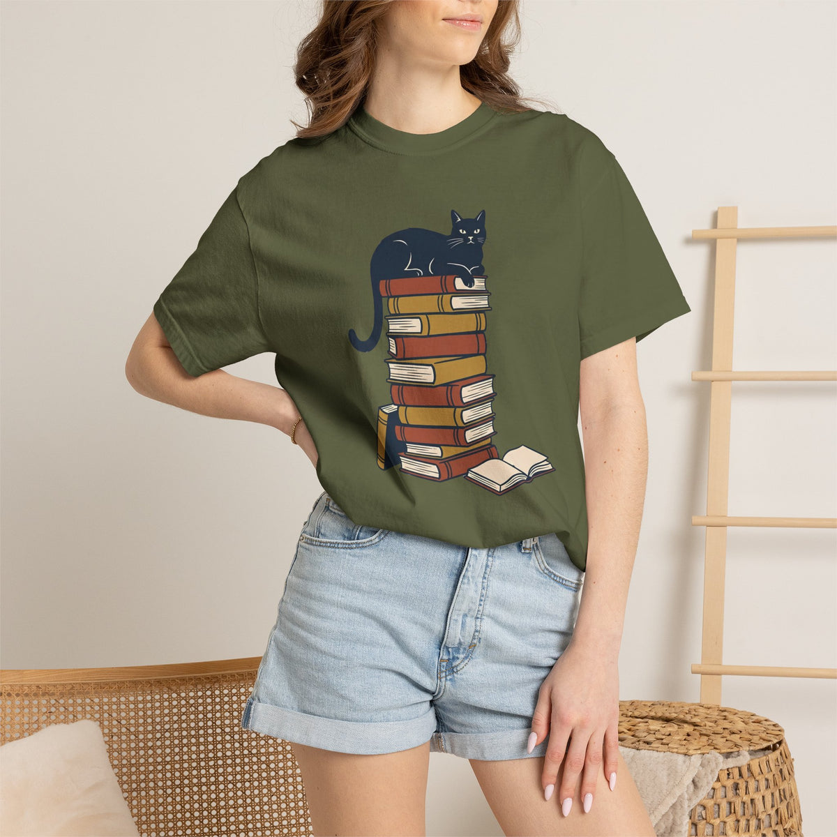 Orange & Gold Book Stack T-Shirt