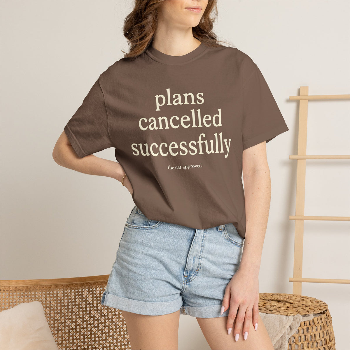 Plans Cancelled, Cat Approved T-Shirt