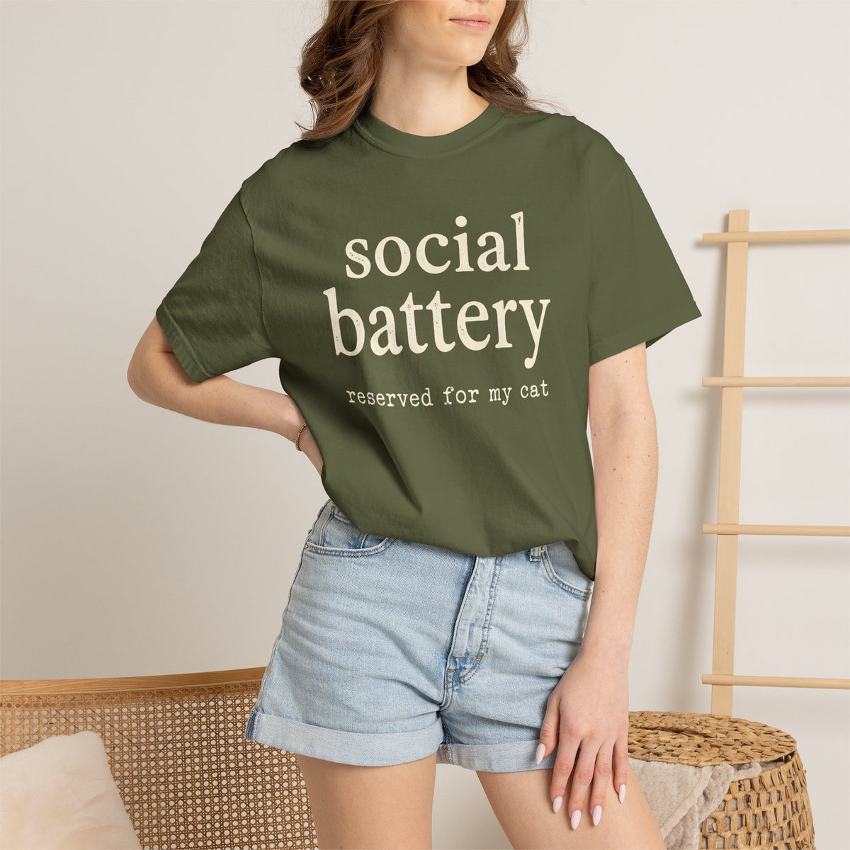 social battery reserved for my cat T-Shirt