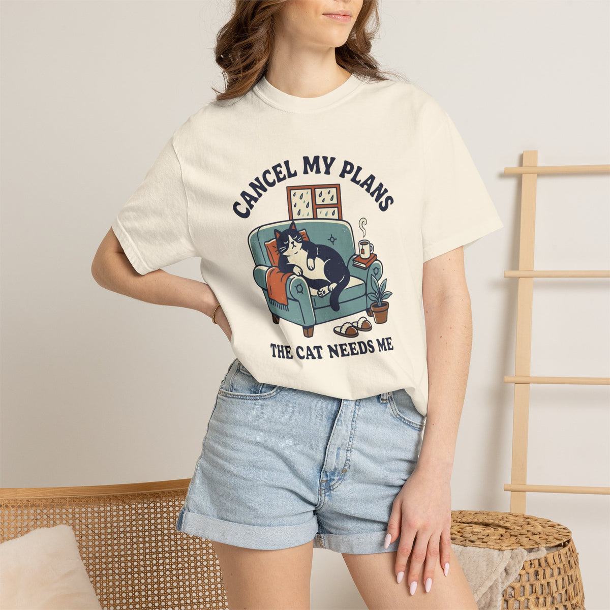 Cancel My Plans the Cat Needs Me T-Shirt