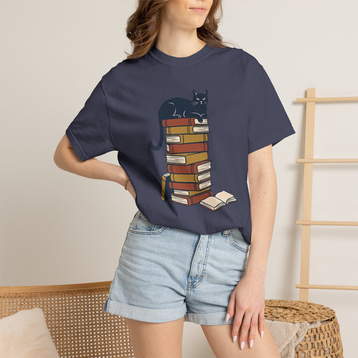 Orange & Gold Book Stack T-Shirt