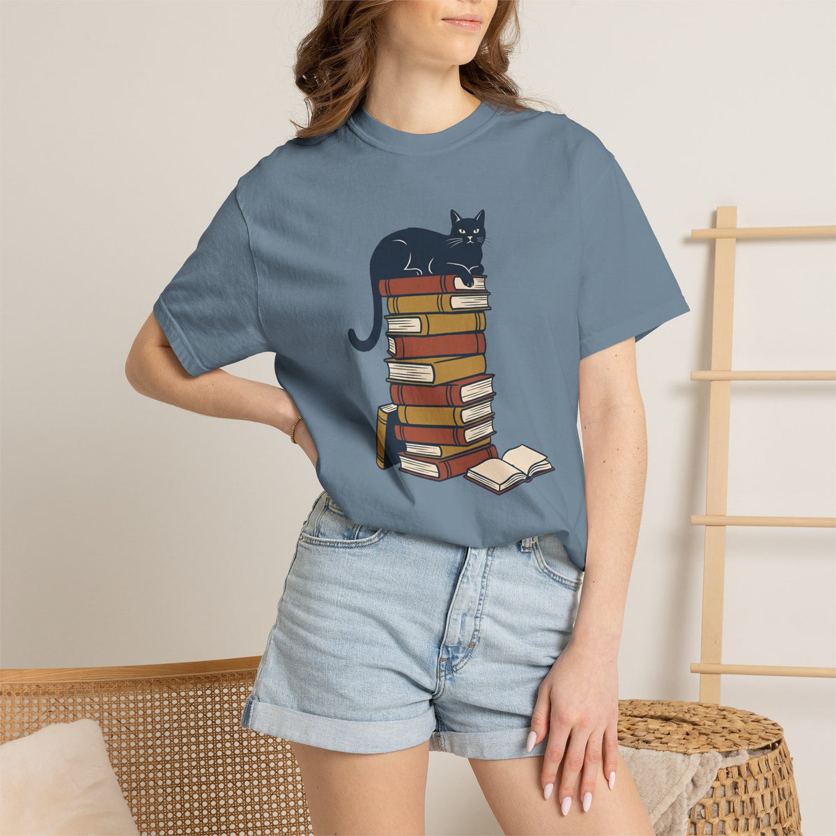 Orange & Gold Book Stack T-Shirt