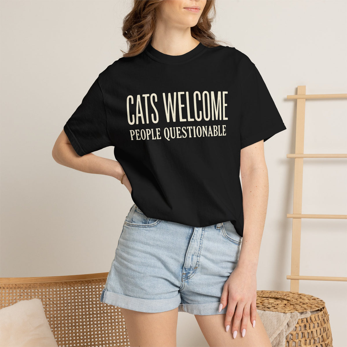 Cats Welcome, People Questionable T-Shirt