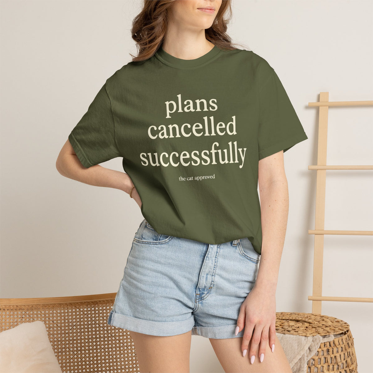 Plans Cancelled, Cat Approved T-Shirt
