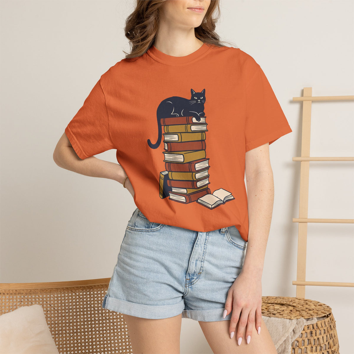 Orange & Gold Book Stack T-Shirt