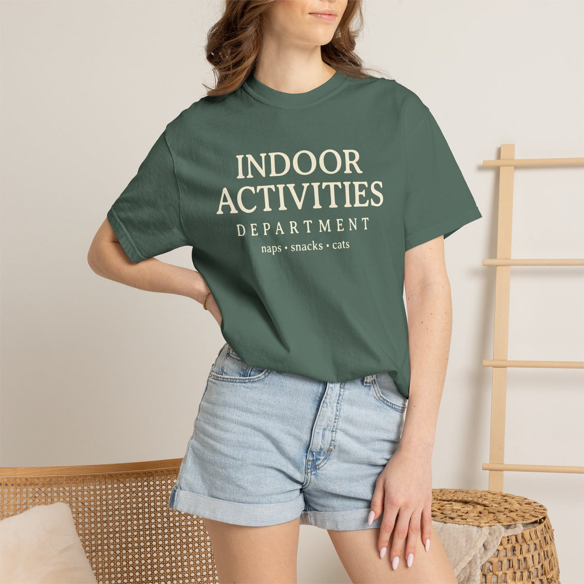 INDOOR Activities Department; naps, snacks, cats T-Shirt