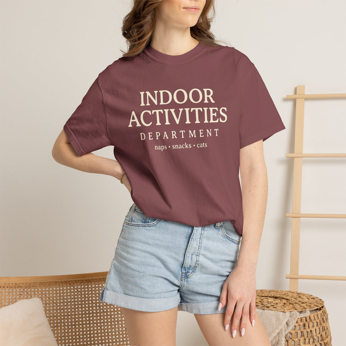 INDOOR Activities Department; naps, snacks, cats T-Shirt