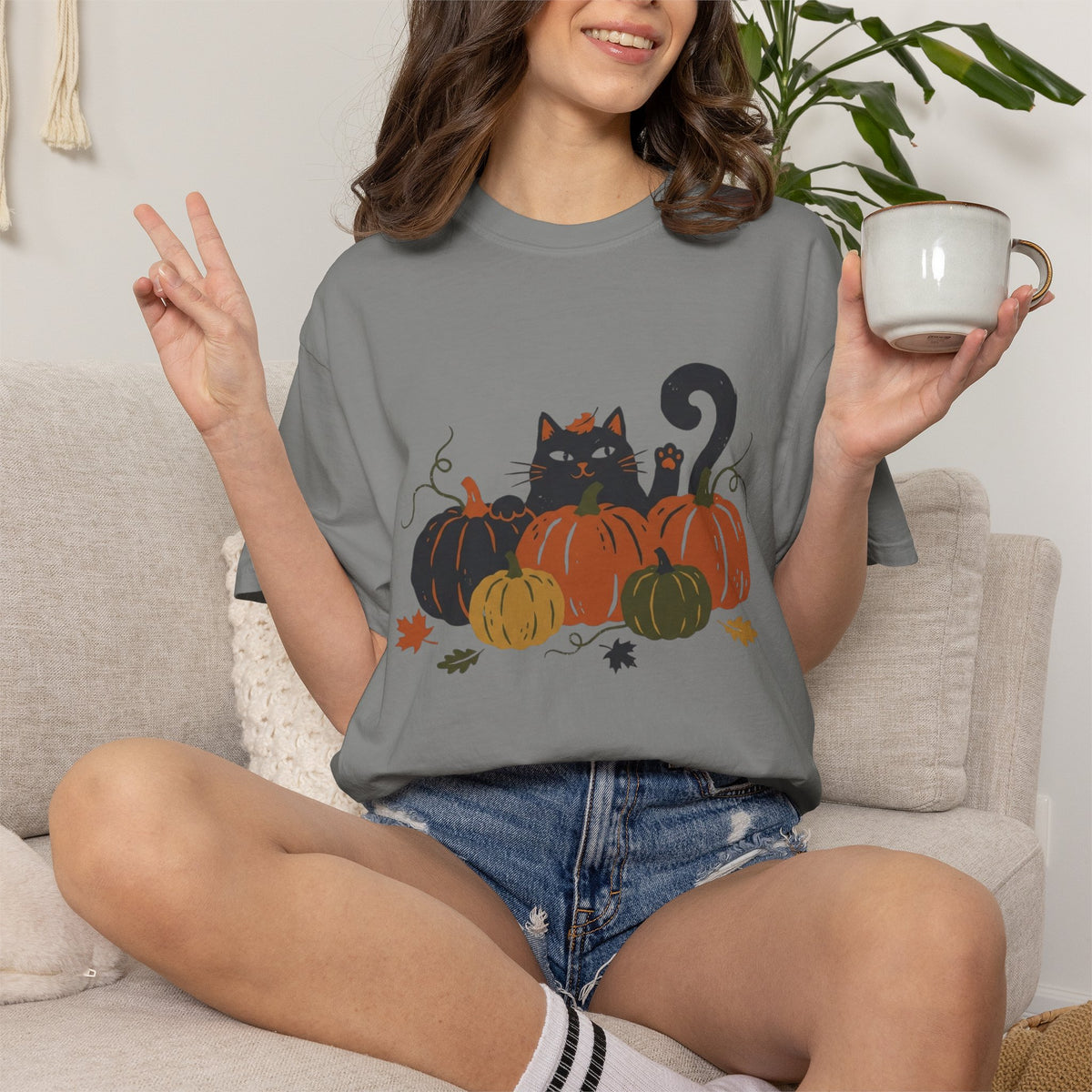 Pumpkin Patch Cat T-Shirt