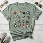Football Cat Grid T-Shirt