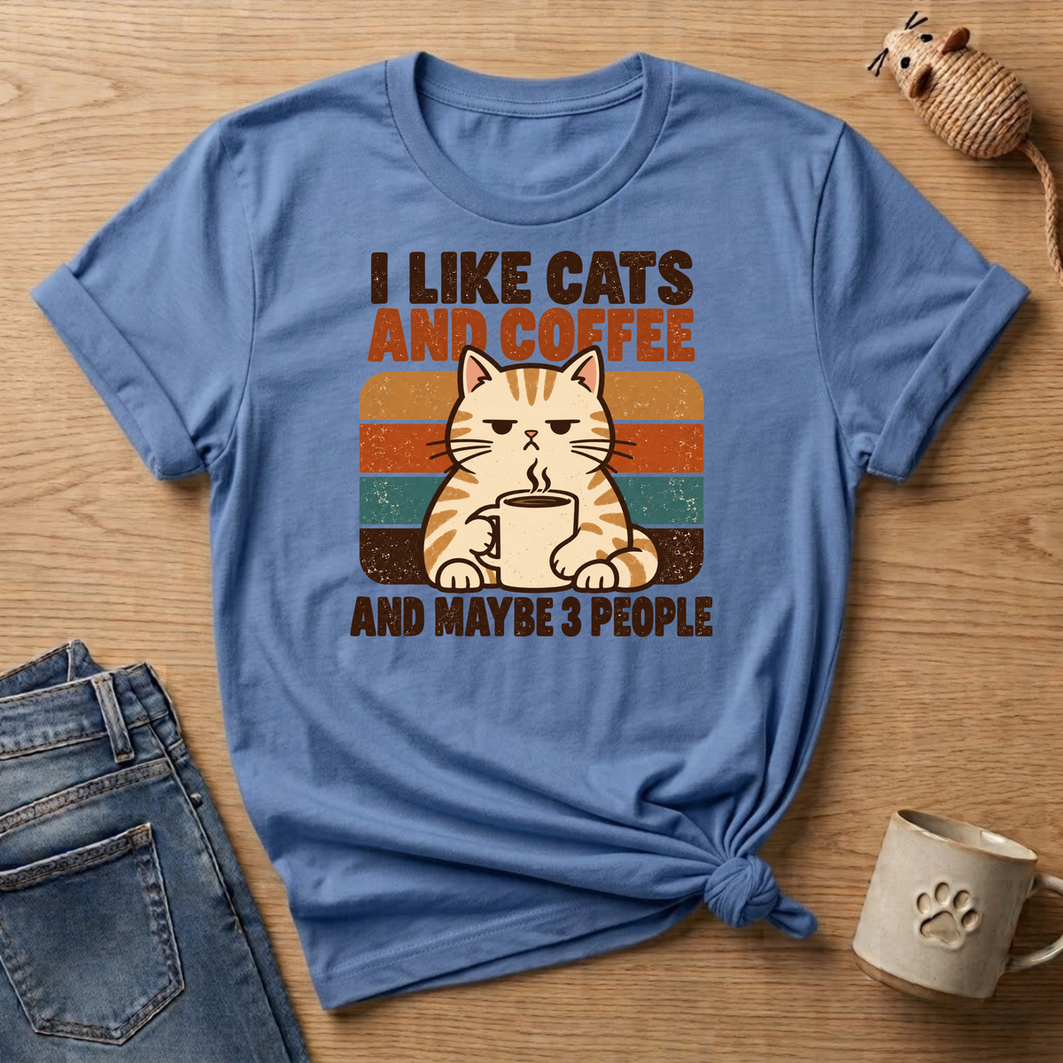 I Like Cats & Coffee & Maybe 3 People T-shirt